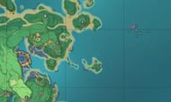 Raimei Angelfish location near Tatarasuna (Image via Official Interactive map)